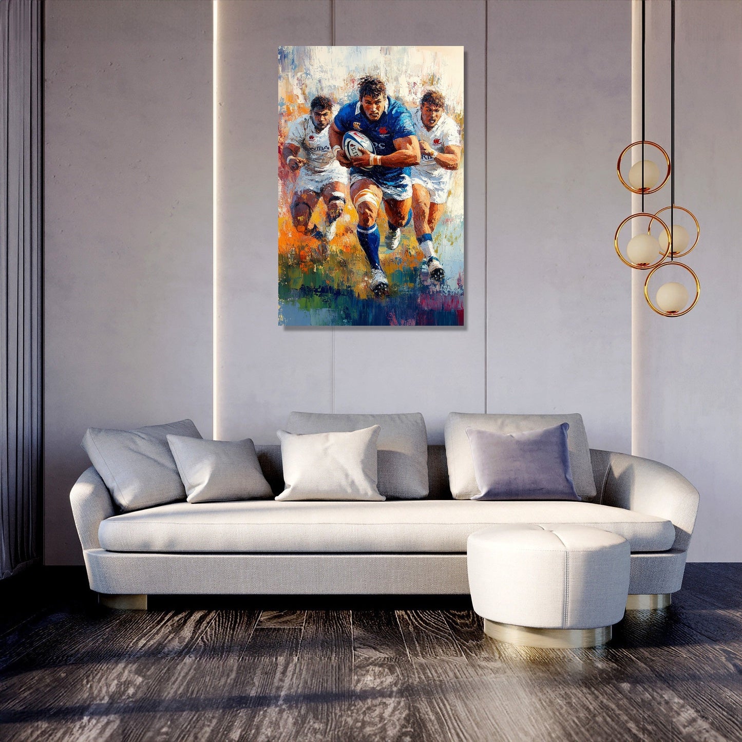 Rugby Charge Canvas