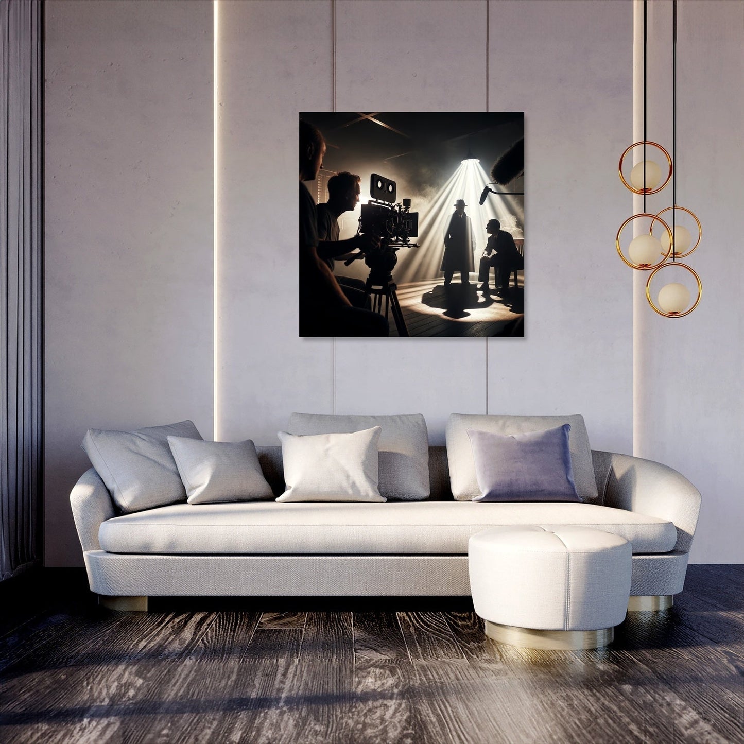 Noir Set Drama Canvas