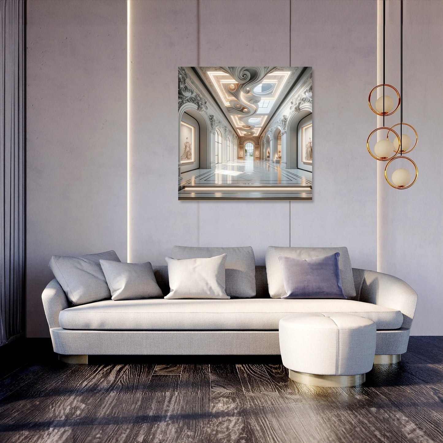 Baroque Minimalism Canvas