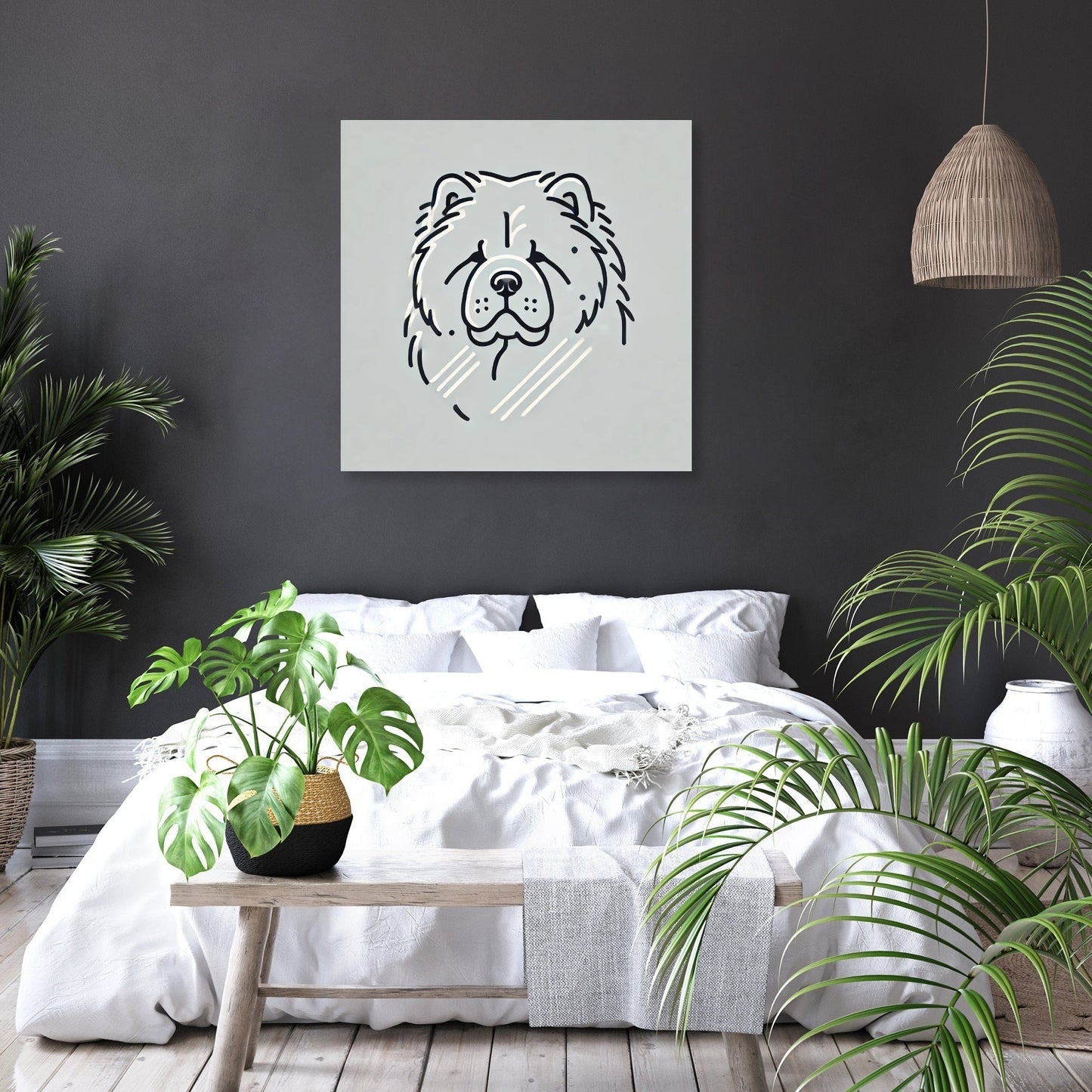 Minimalist Chow Chow Canvas