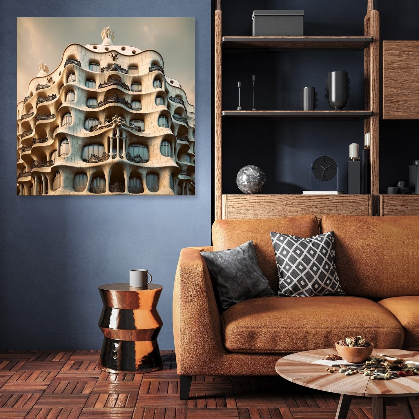 Casa Milà Waves Canvas