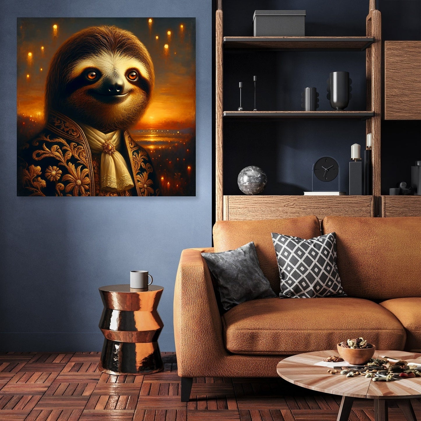 Regal Dusk Sloth Canvas