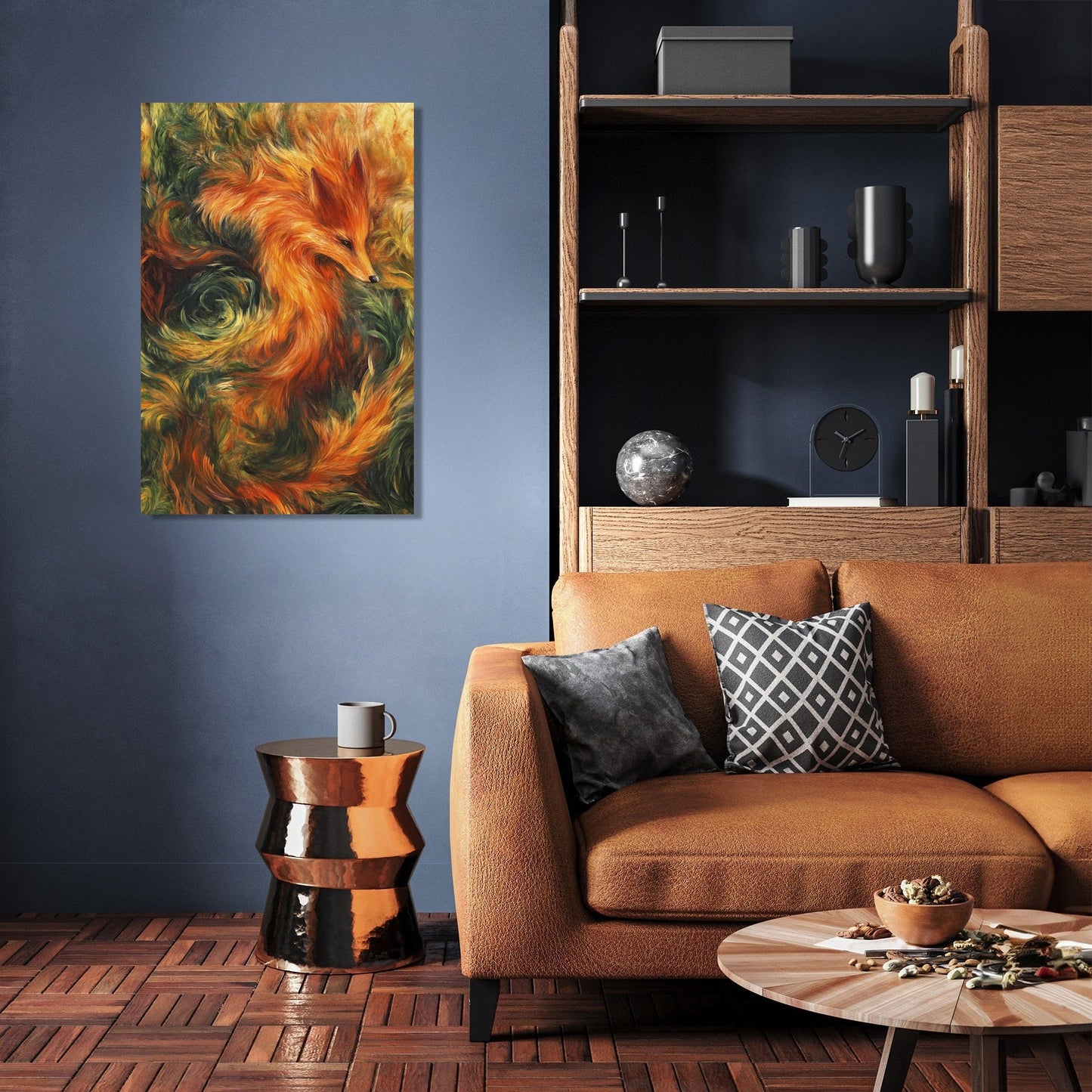 Fox in the Brush Canvas