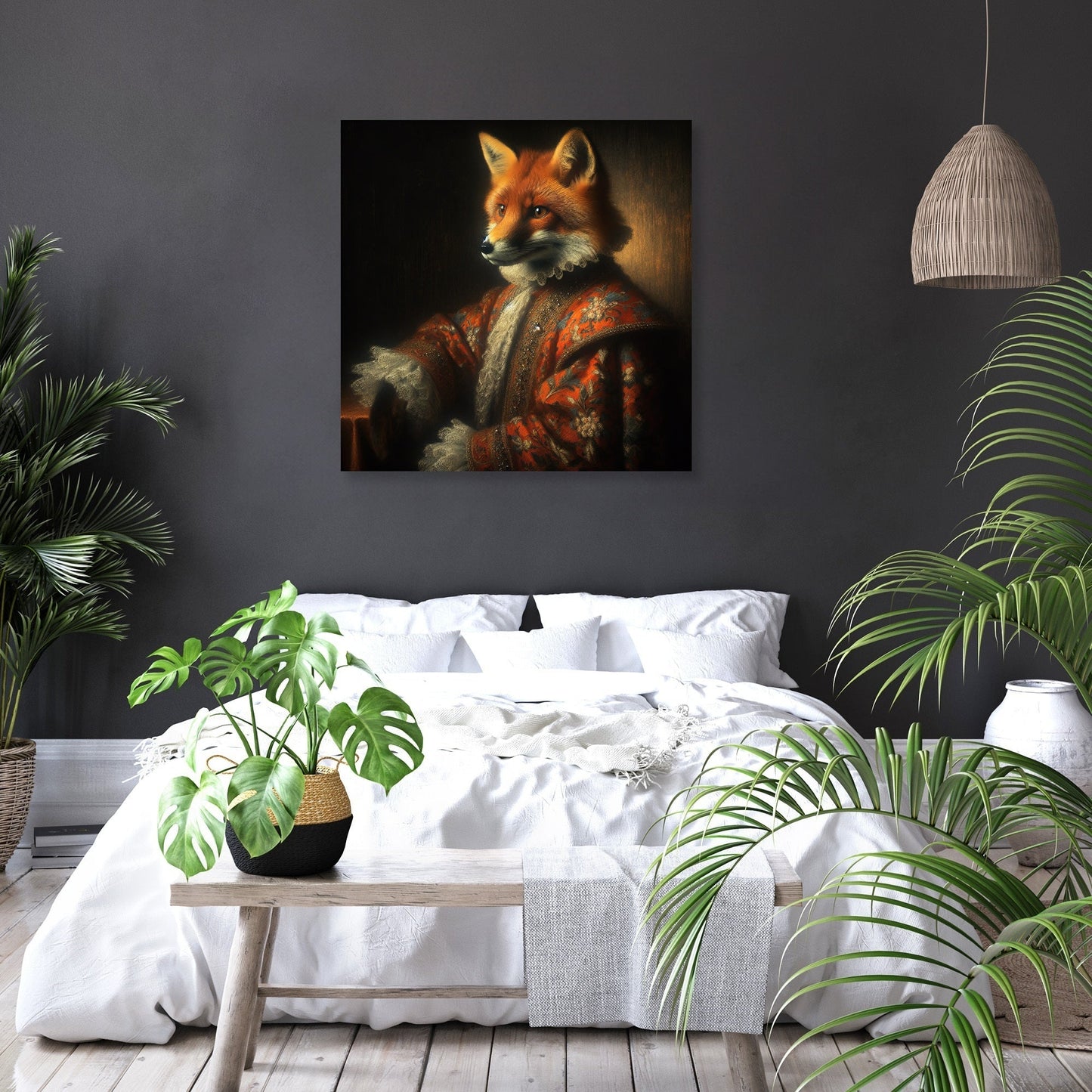 Regal Fox in Twilight Canvas