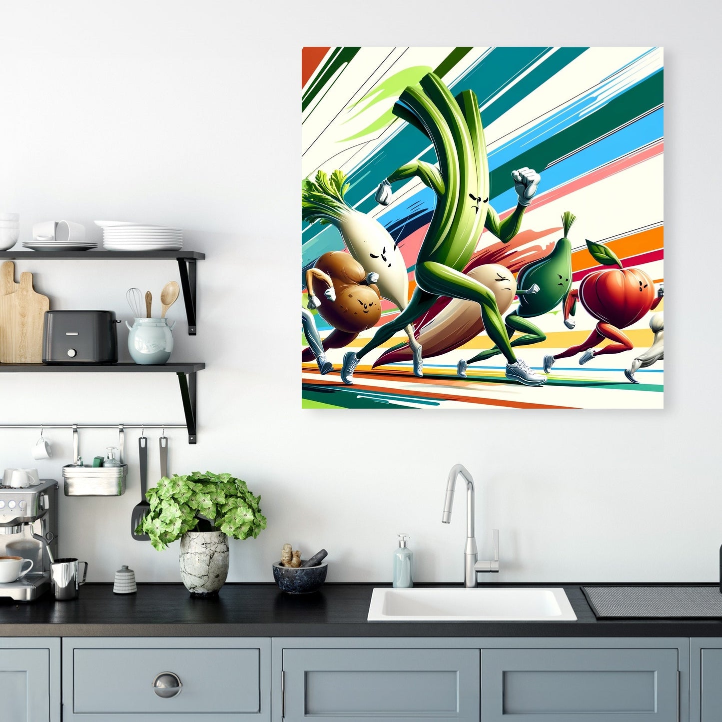 Veggie Athletes Marathon Canvas