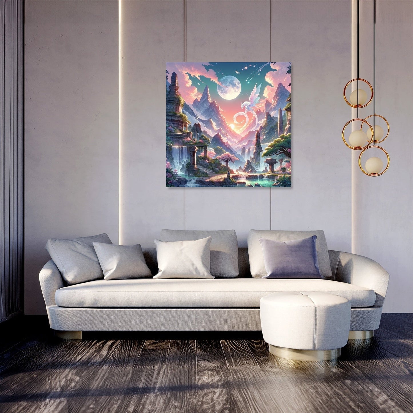 Mystical Mountain Sanctuary Canvas