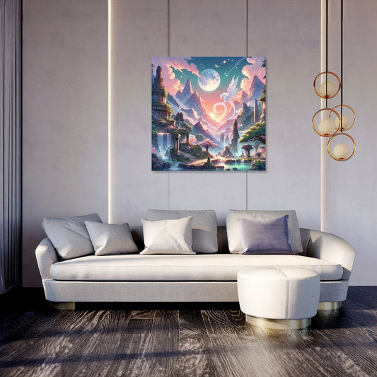 Mystical Mountain Sanctuary Canvas