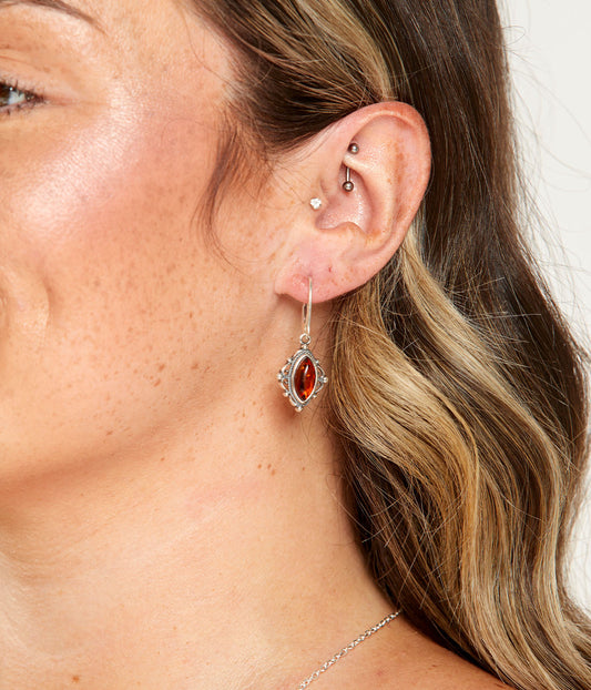 Amber Boho Drop Earrings