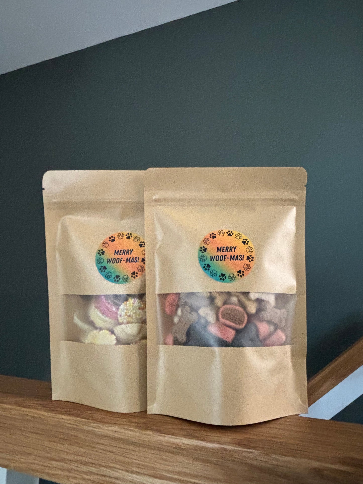 Merry Woof-Mas Christmas Treat Pick n Mix Biscuit or Chocolate Treats 150g