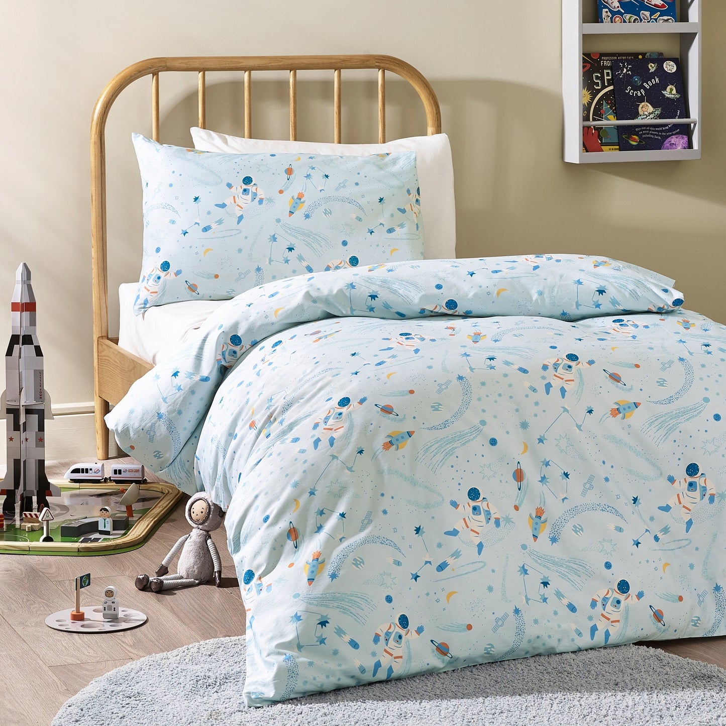 Space Organic Cotton Duvet Cover & Pillowcase