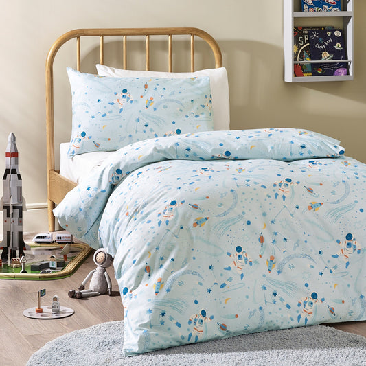 Space Organic Cotton Duvet Cover & Pillowcase
