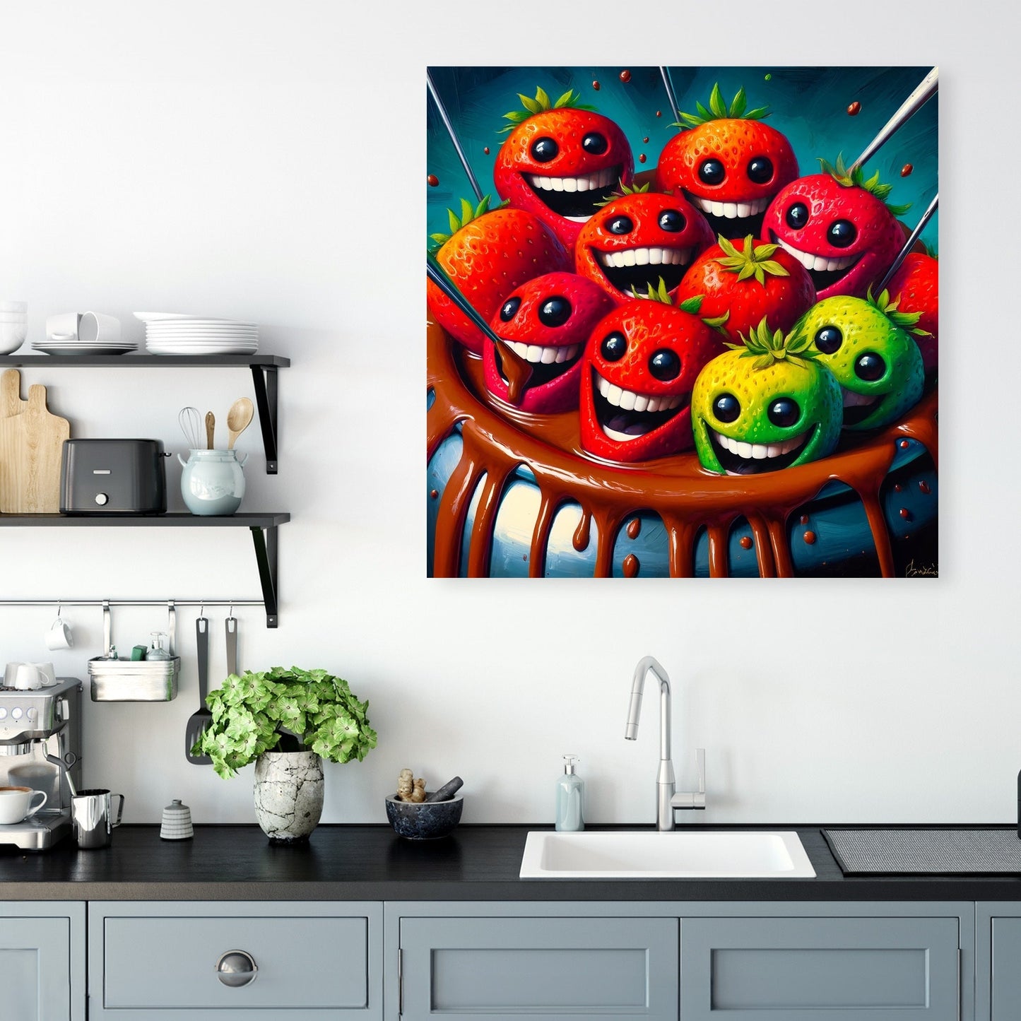 Fondue Frolic Canvas