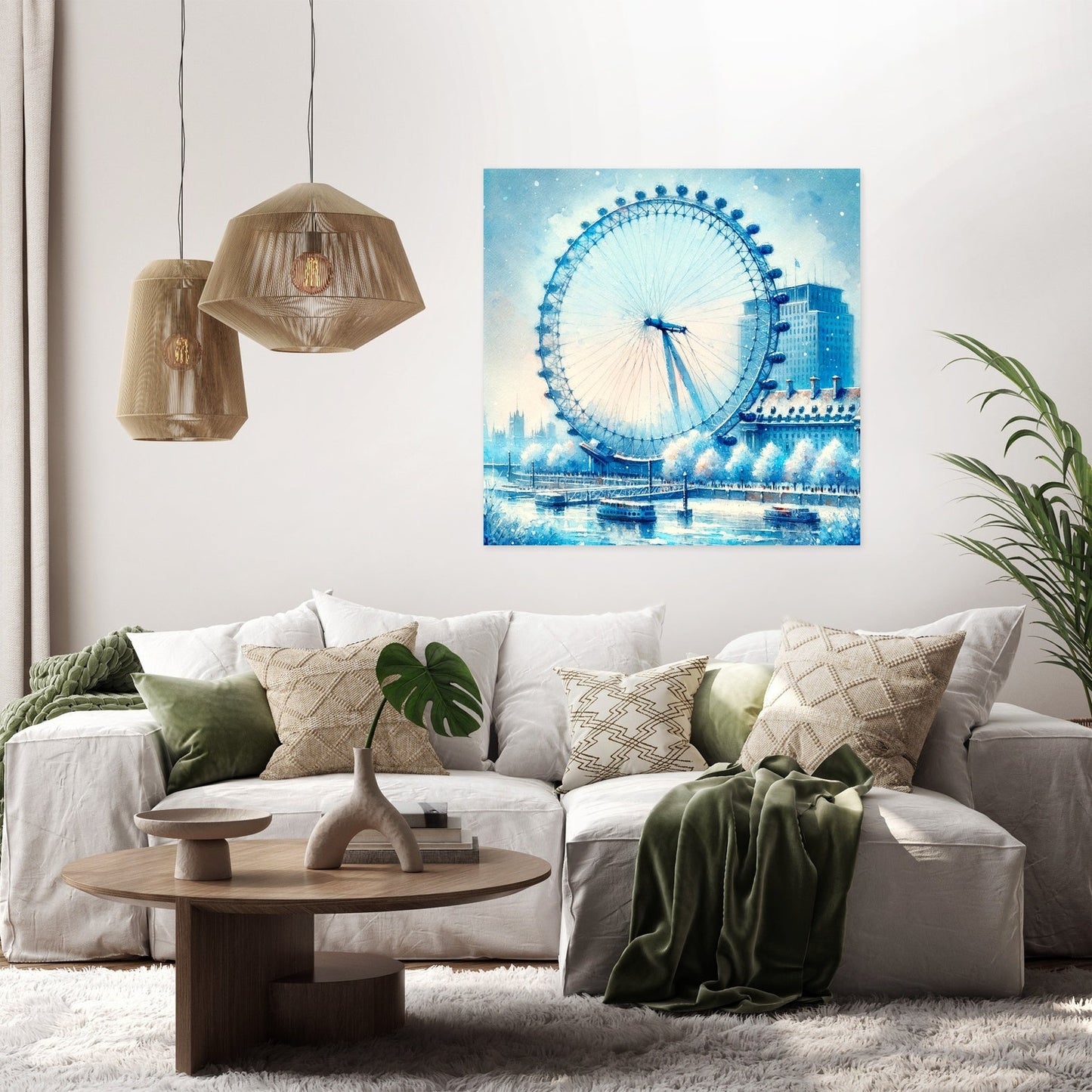 Winter's Gaze London Eye Canvas
