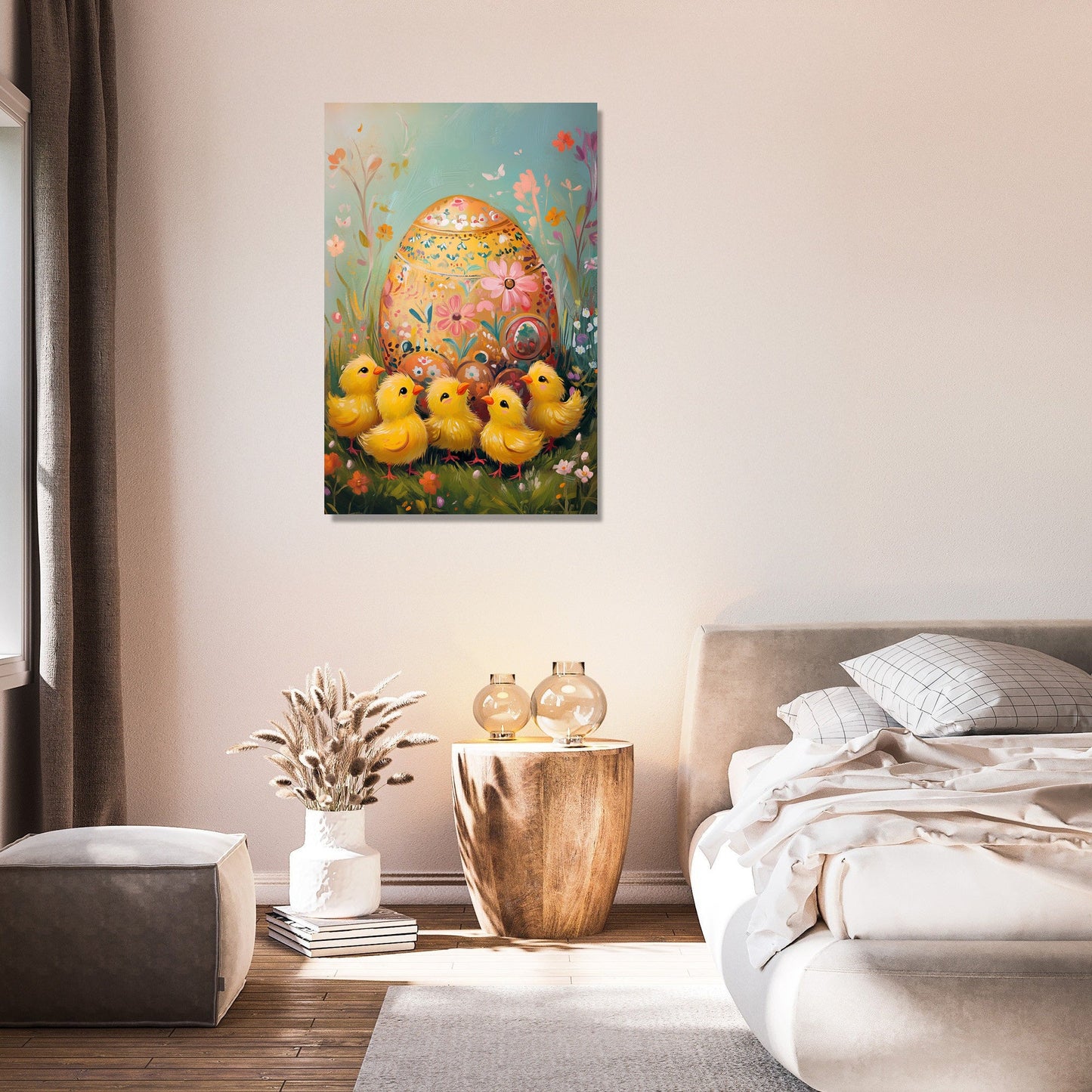 Curious Chicks Egg Canvas