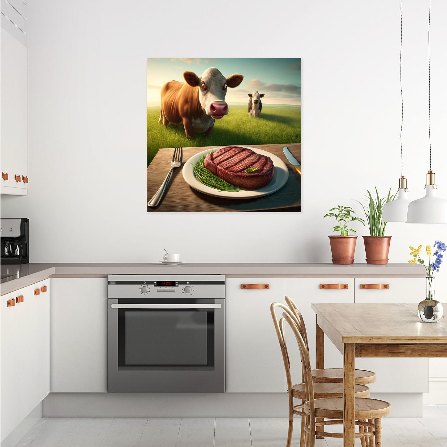 Steak and Surprise Canvas