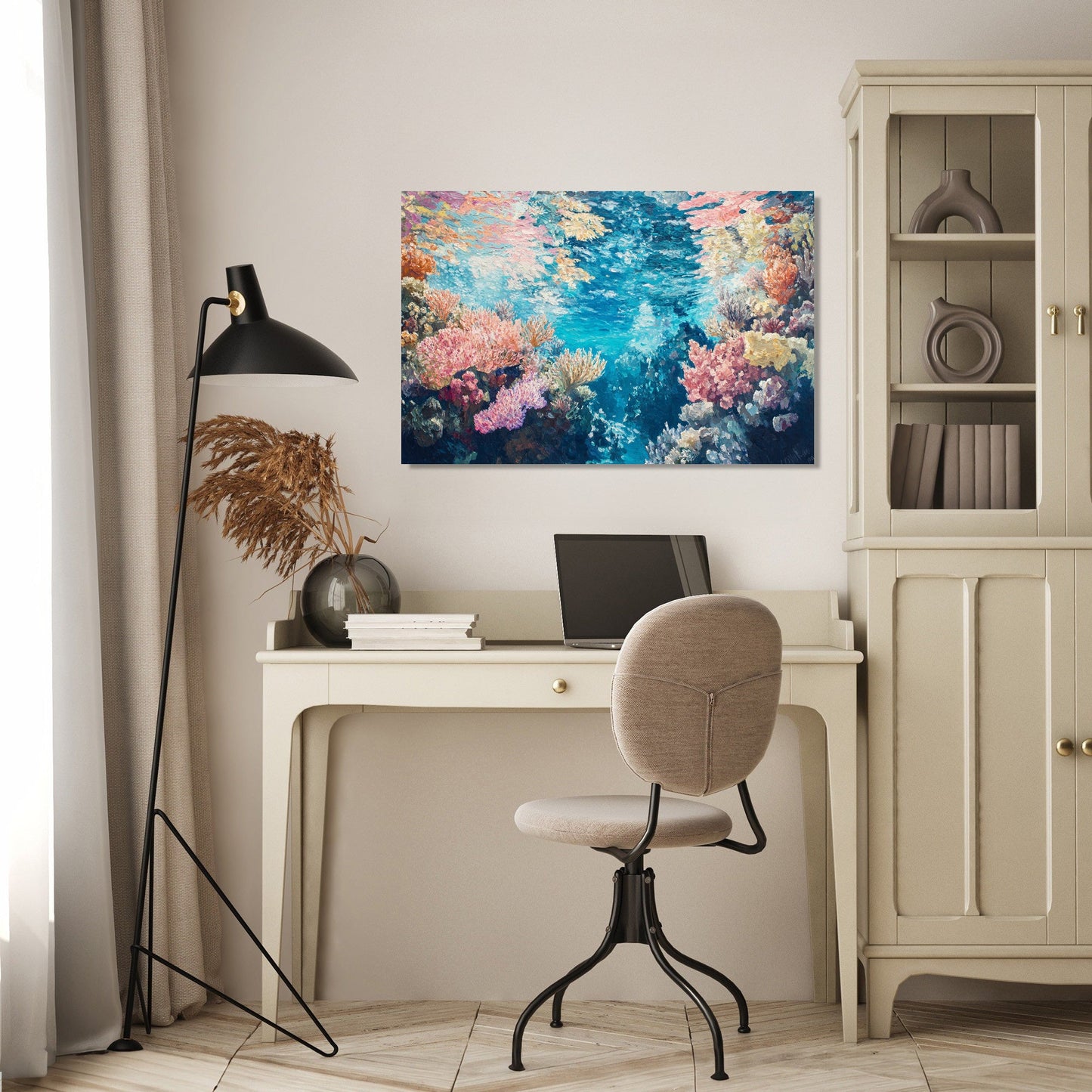 Dreamlike Coral Symphony Canvas