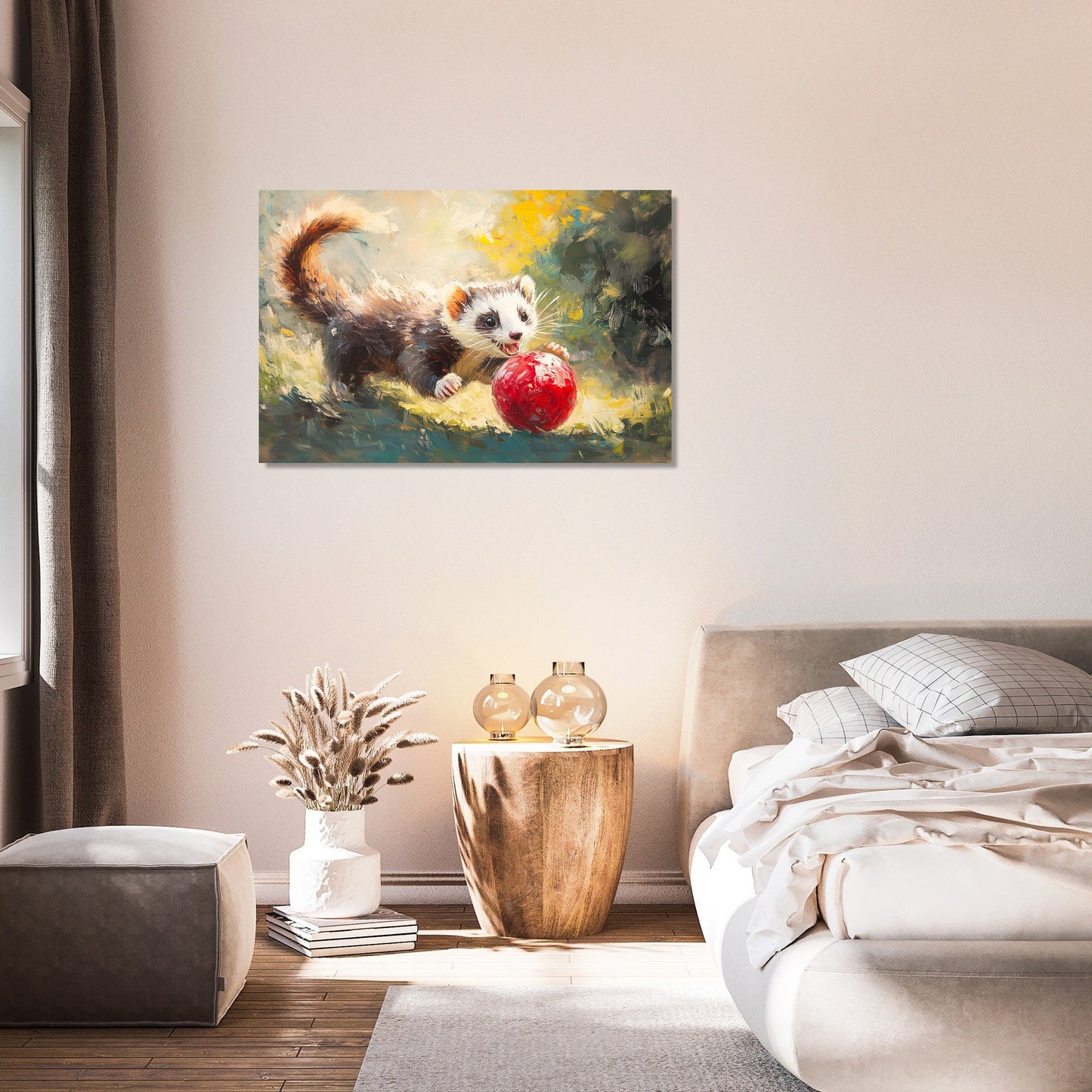 Ferret Frolic Canvas