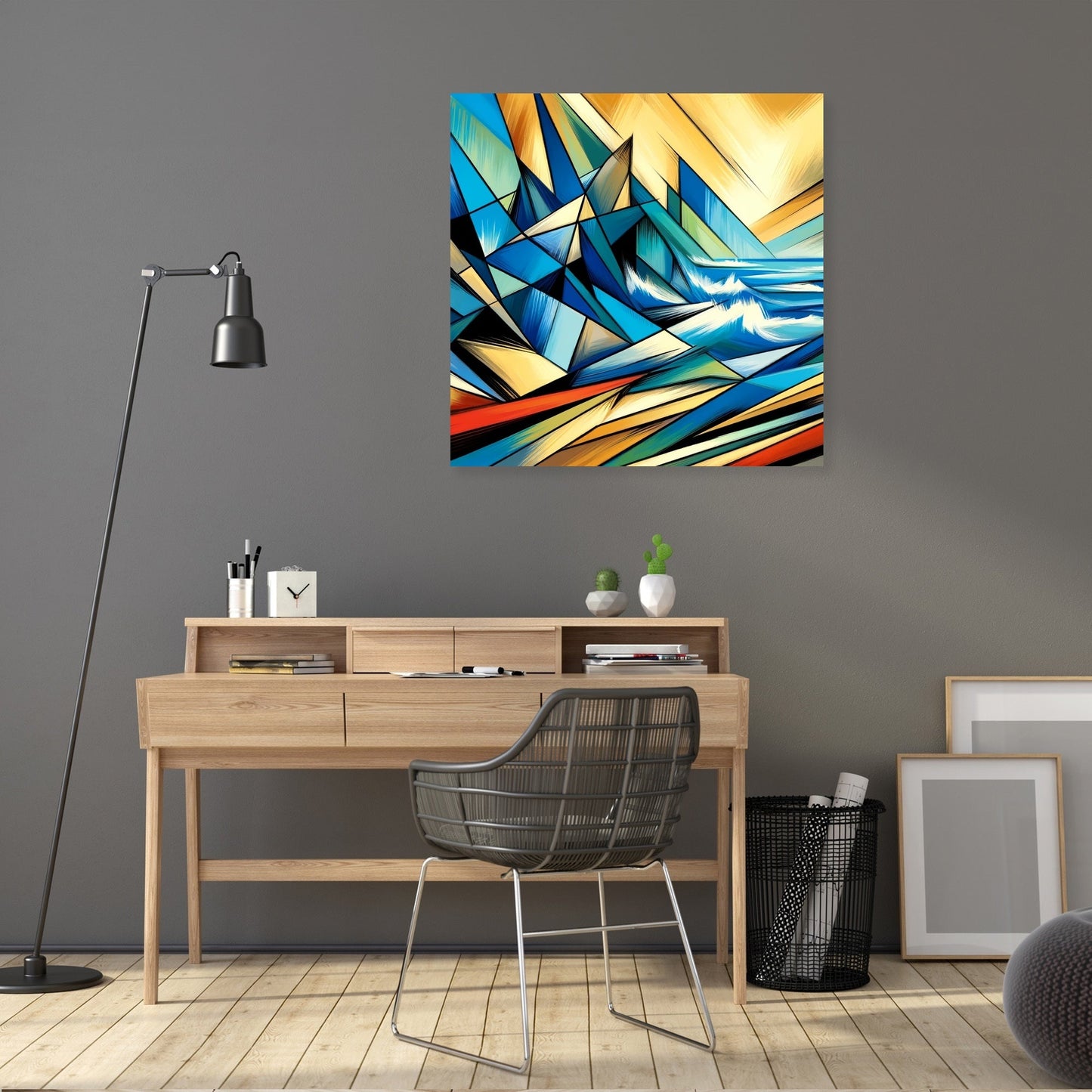 Cubist Waves Canvas