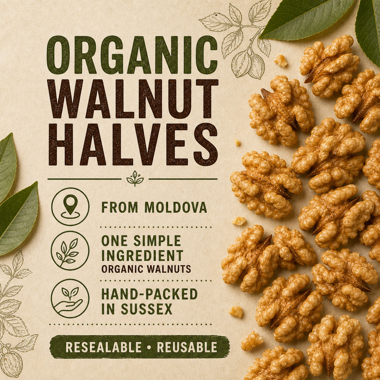 Organic Walnuts Halves