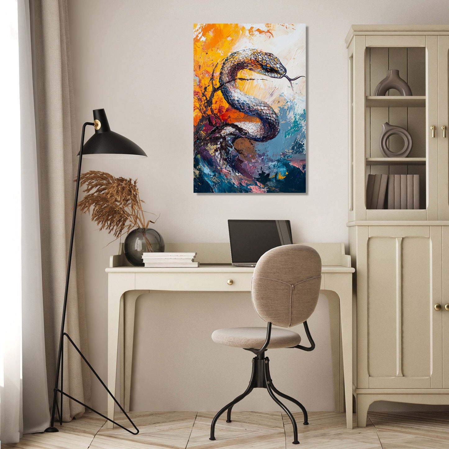 Coiled Snake Canvas
