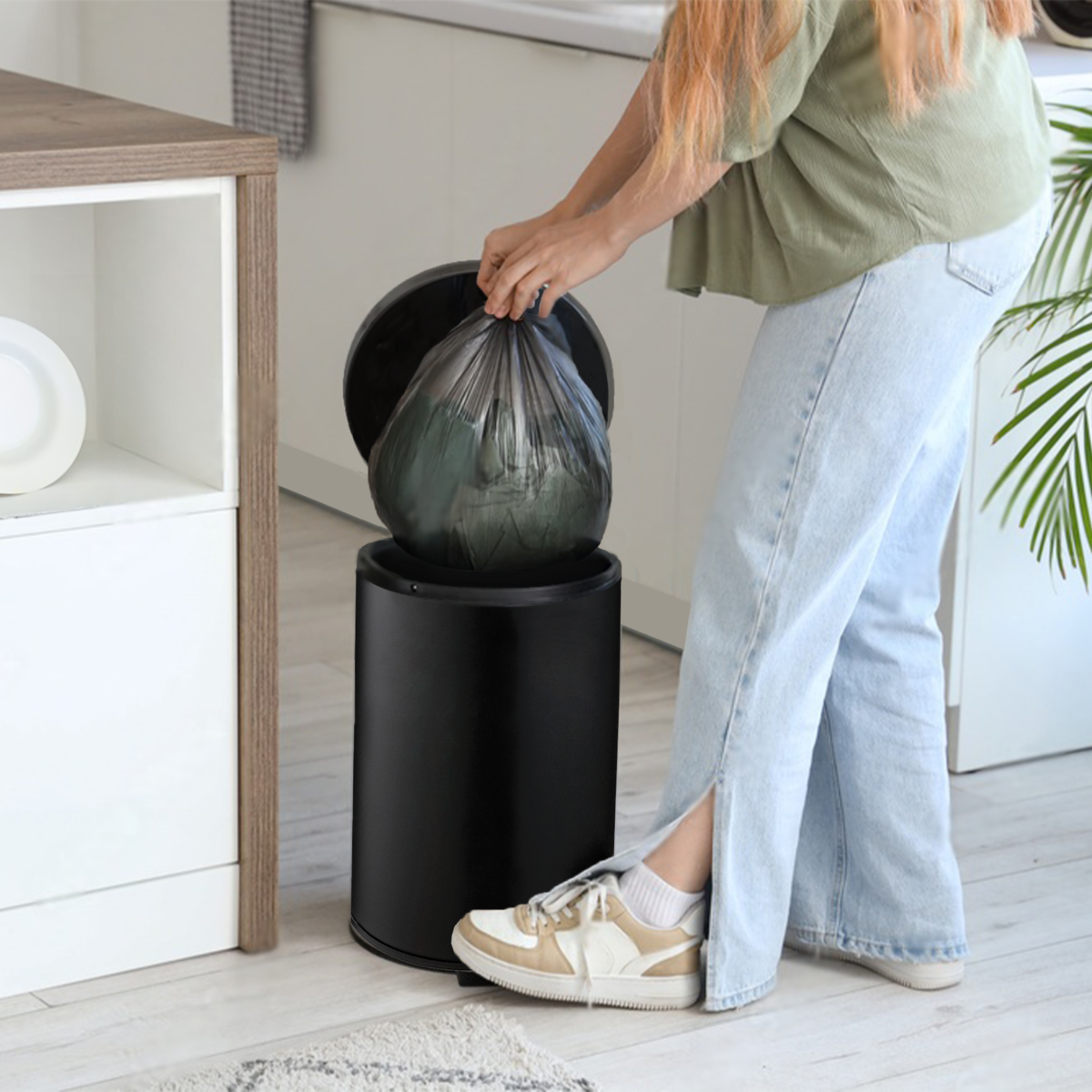 Parker Black 3 Litre Pedal Bin