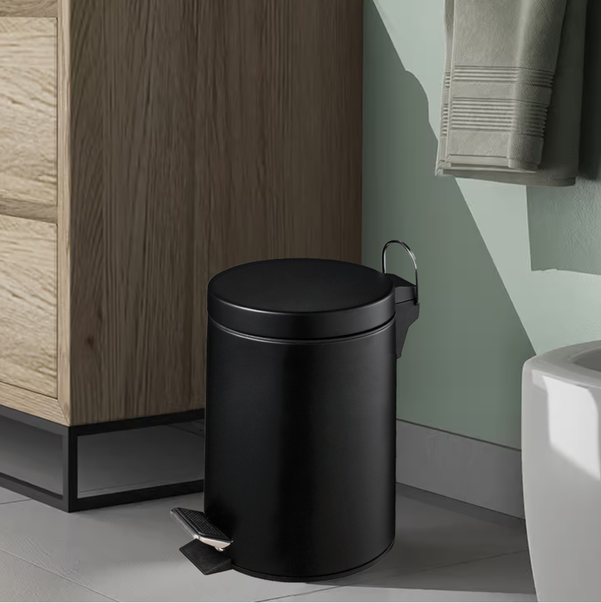 Parker Black 3 Litre Pedal Bin