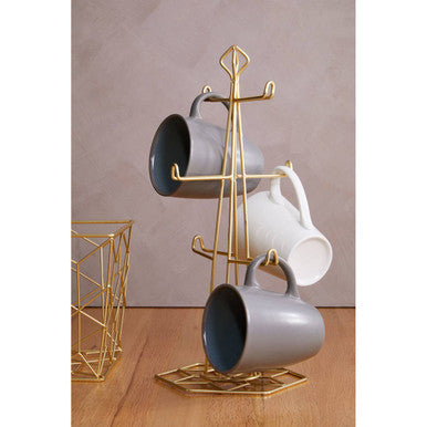 Vertex Contour Matte Gold Mug Tree