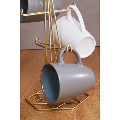 Vertex Contour Matte Gold Mug Tree