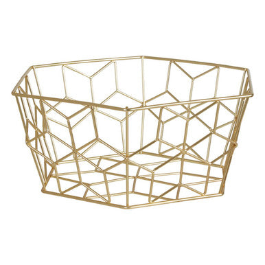 Vertex Contour Matte Gold Fruit Basket