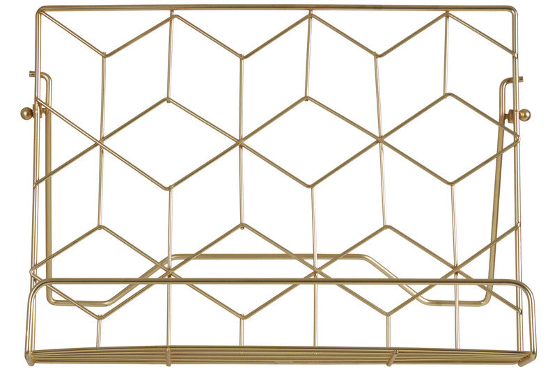 Vertex Contour Matte Gold Finish Cookbook Stand