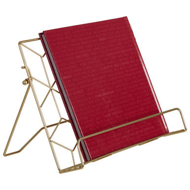 Vertex Contour Matte Gold Finish Cookbook Stand
