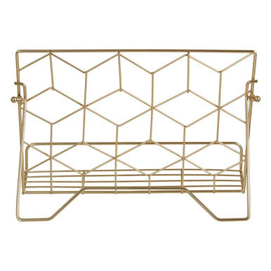 Vertex Contour Matte Gold Finish Cookbook Stand
