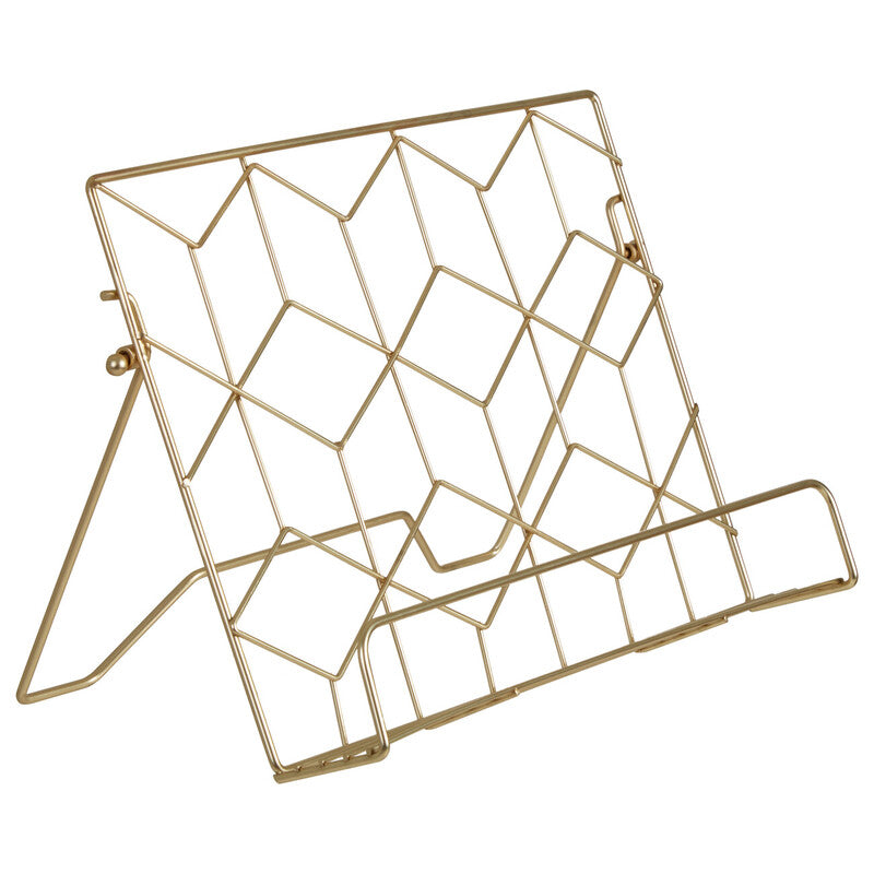 Contour Matte Gold Finish Cookbook Stand | Vertex