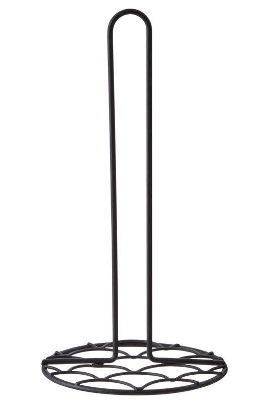 Vertex Deco Matt Black Kitchen Roll Holder