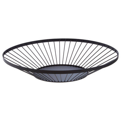 Emery Flat Fruit Basket With Matte Black Frame