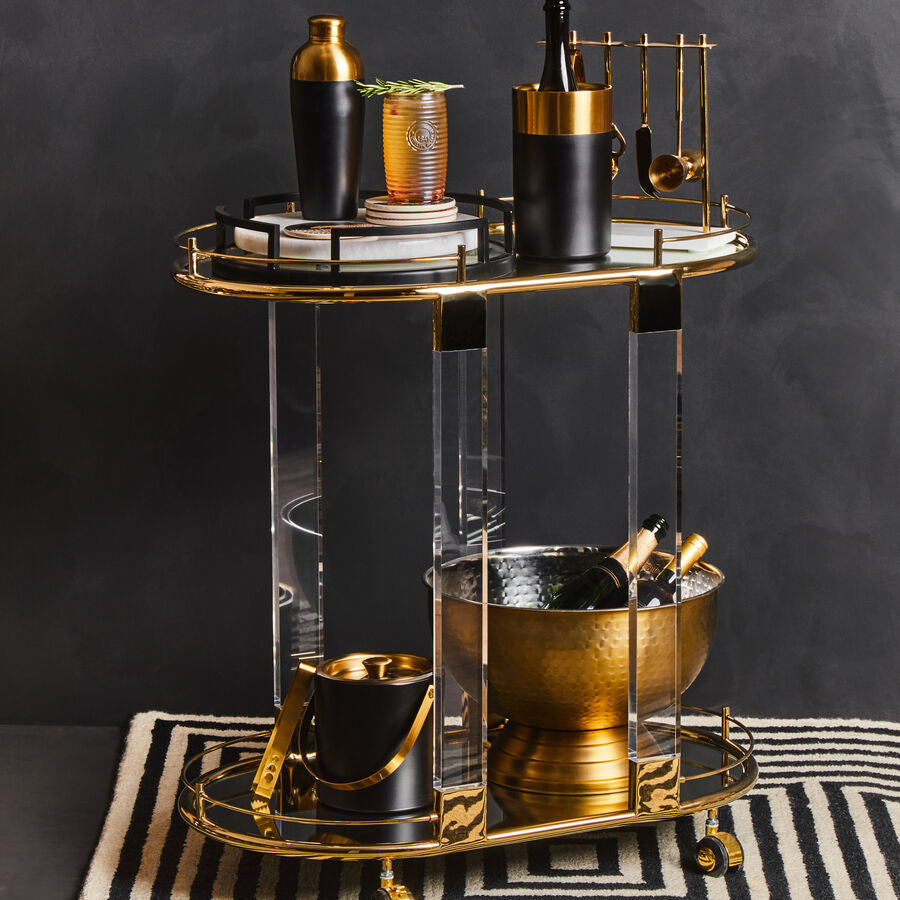 Mixology Black And Gold Finish Ice Bucket