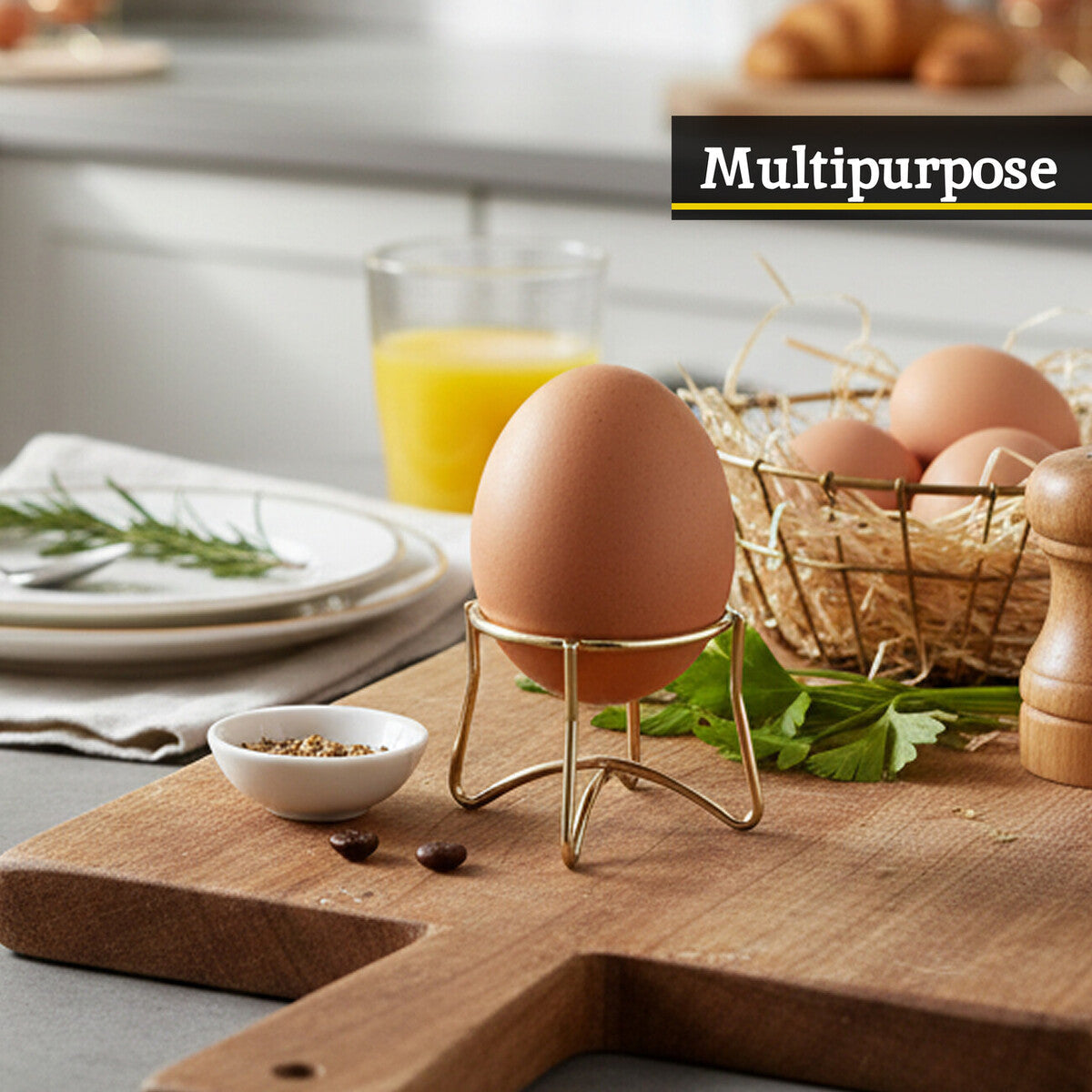 Single Gold Finish Egg Holder | Hygge