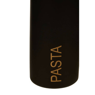 Liberty Black Enamel Pasta Canister With Gold Lid