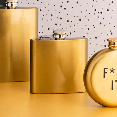 Auden 5Oz Gold Finish Hip Flask