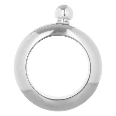 Mimo Silver Finish Bijoux Hip Flask