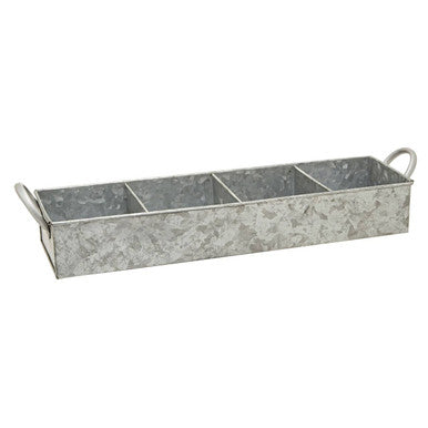 Drummond 4 Compartment Galvanised Steel Rectangular Tray