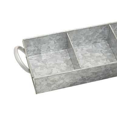 Drummond 4 Compartment Galvanised Steel Rectangular Tray