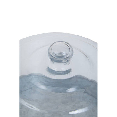 Drummond Galvanised Steel Cake Plate With Glass Cover