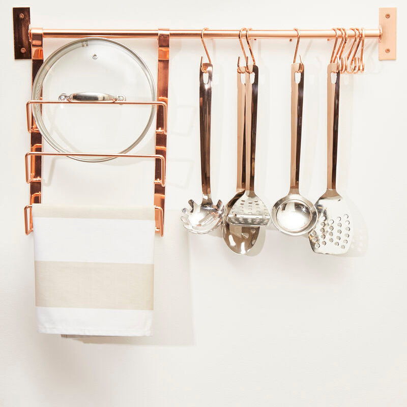 Set of 10 Rose Gold Hanging Hooks | Sorello