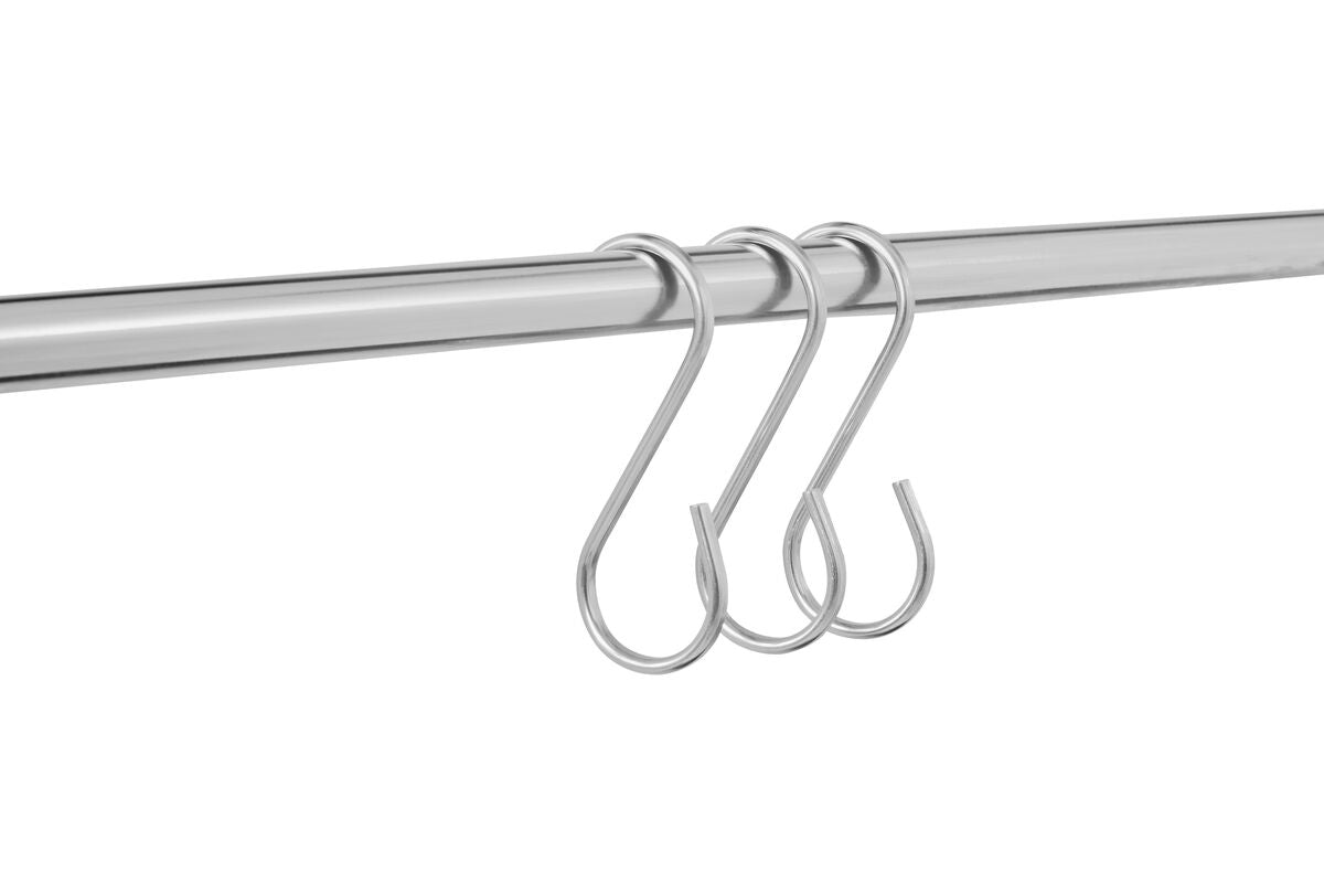 Set of 10 Brushed Steel Hooks | Sorello