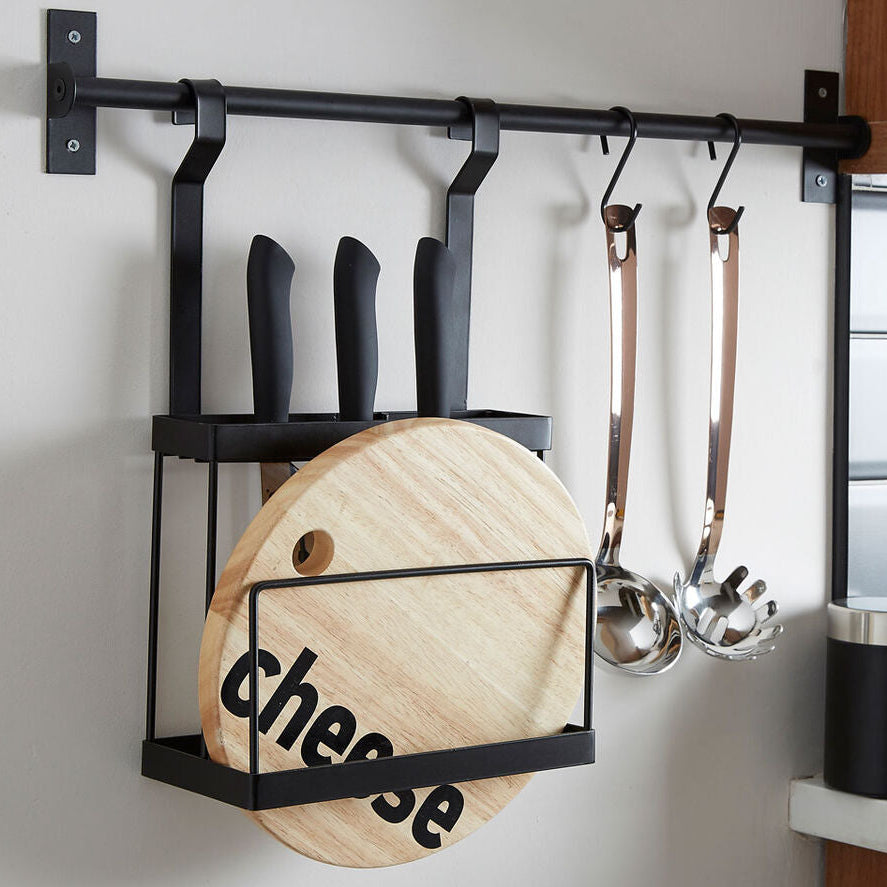 Matt Black Hanging Storage Rack | Sorello