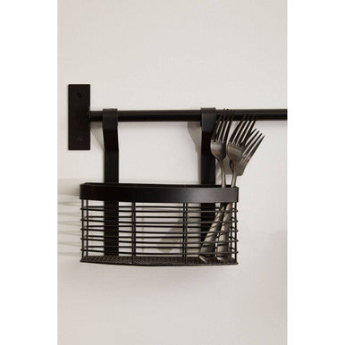 Sorello Matt Black Hanging Storage Basket