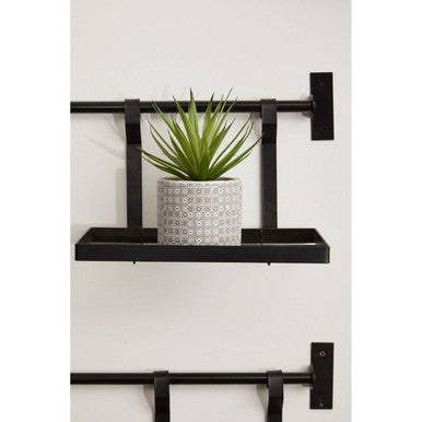 Sorello Matt Black Single Shelf Storage Rack