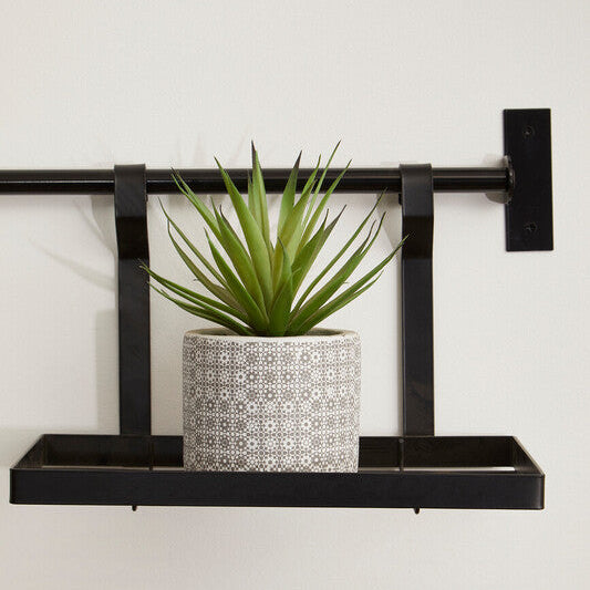 Sorello Matt Black Hanging Shelf Storage Rack