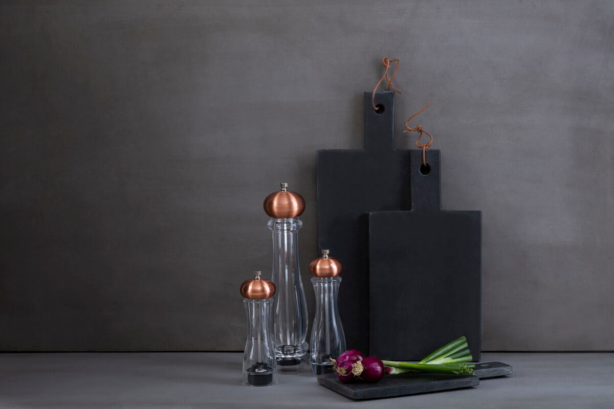 Clear Small Salt or Pepper Mill with Copper Top | CODY